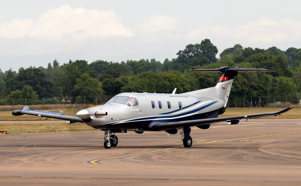 Pilatus PC-12 · front three-quarter view