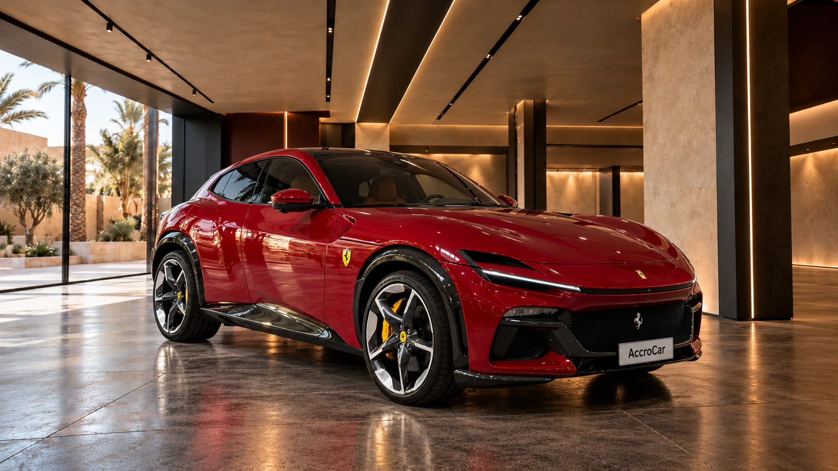 Ferrari Purosangue exterior for luxury car rental in Marrakech – Accrocar