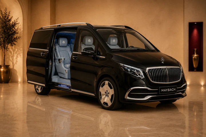 Mercedes V-Class luxury car rental in Marrakech, VIP delivery Morocco