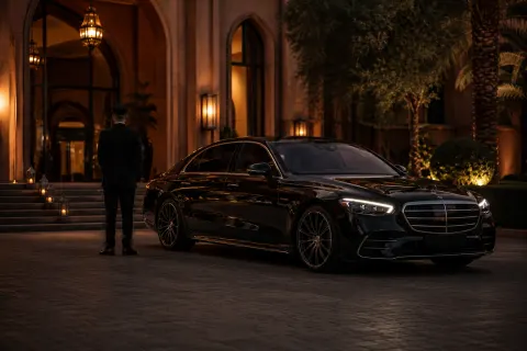 Accrocar private chauffeur in Marrakech with a luxury car prepared for the day
