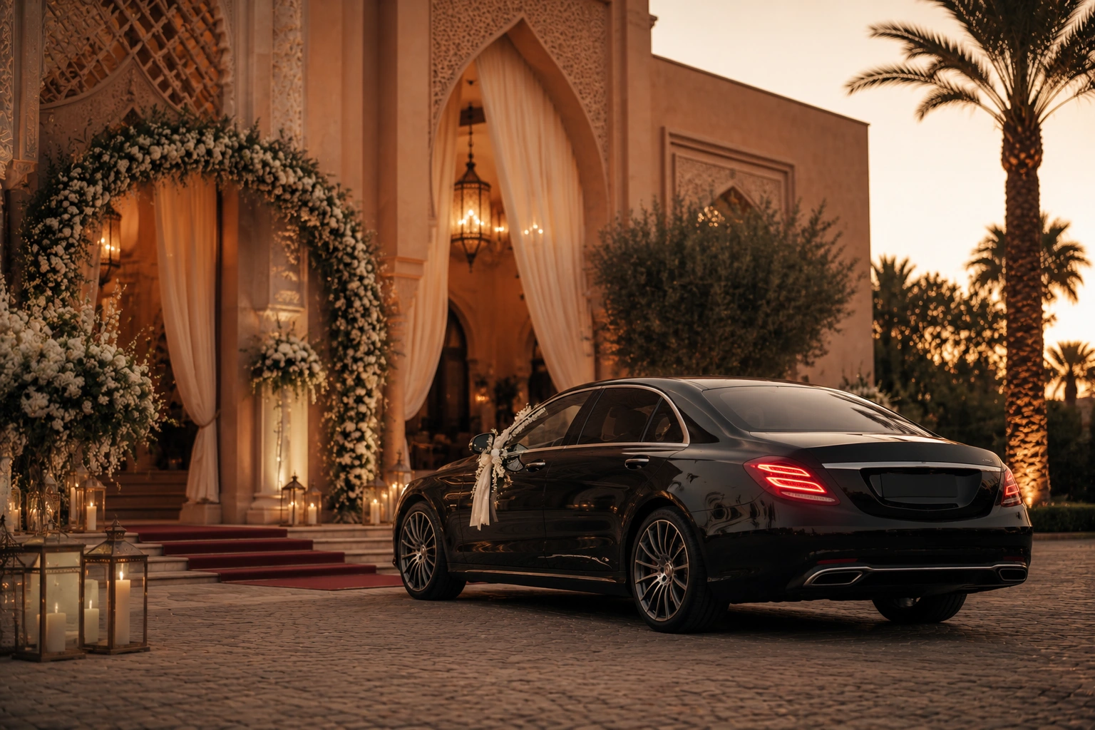 Wedding car rental in Marrakech with luxury motorcade
